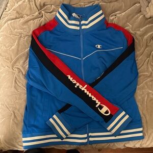 Champion Blue Athletic zipper jacket